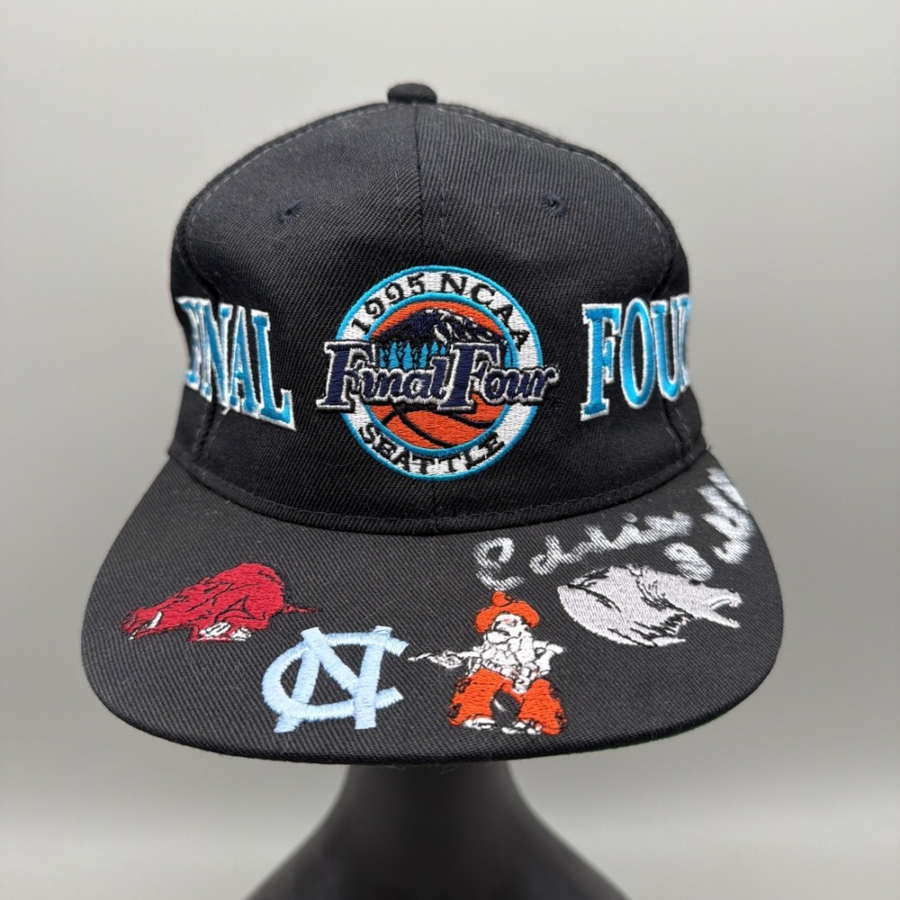 NCAA Ok St Basketball Final Four Seattle 1995 Cap Vintage Sign By Eddie Sutton